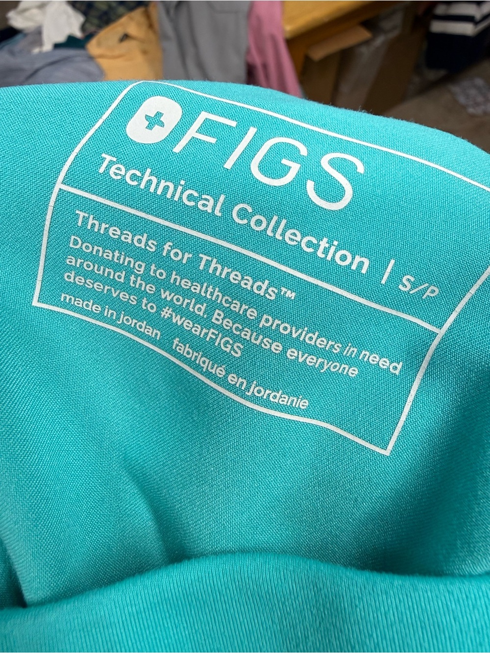 Figs Zamora Jogger Scrub Pant Turquoise Teal Blue Drawstring Medical Women's S - Picture 3 of 7